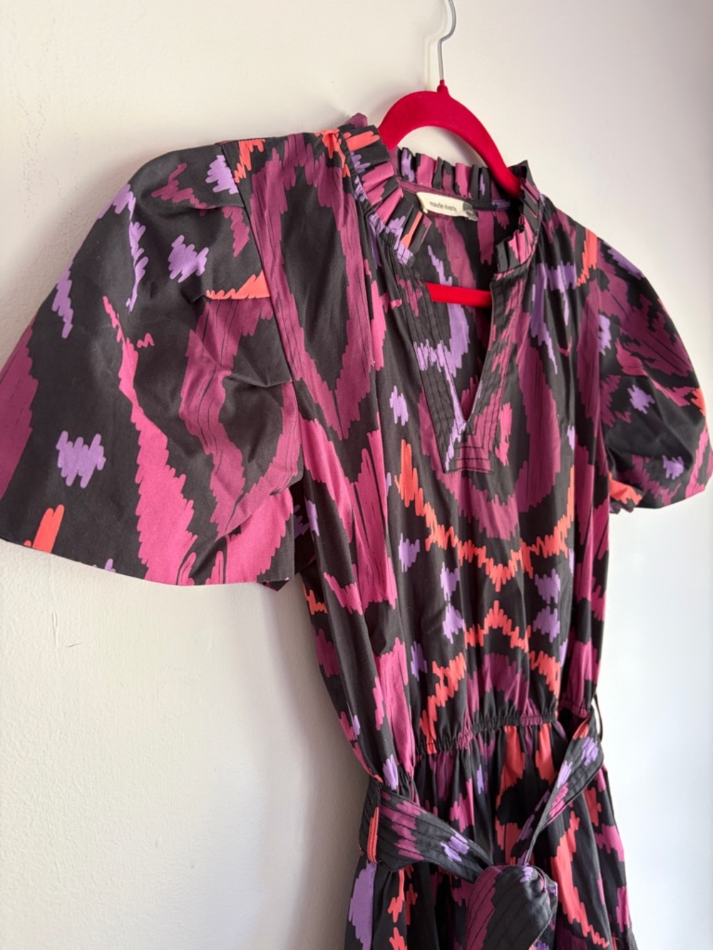 Maude Vivante Yara Arabian Ikat Patterned Short Sleeve Cotton Dress Size S - Picture 2 of 6